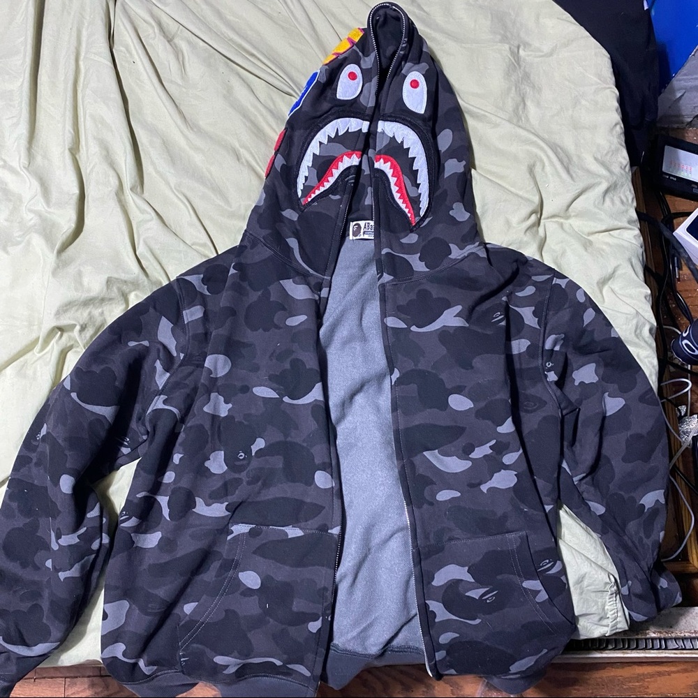 Bape Black Camo Hoodie